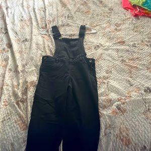Black, jean overalls